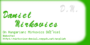 daniel mirkovics business card